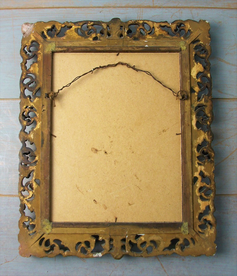 Florentine gilt carved and foliate scroll frame